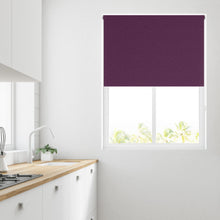 Load image into Gallery viewer, Ara Aubergine Thermal Blackout Roller Blind