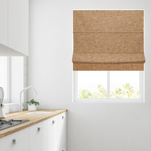 Load image into Gallery viewer, Soft Textured Ara Camel Lined Roman Blind