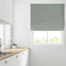 Load image into Gallery viewer, Soft Textured Ara duck egg Lined Roman Blind
