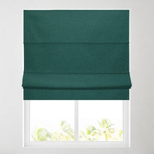 Load image into Gallery viewer, Soft Textured Ara Emerald Lined Roman Blind