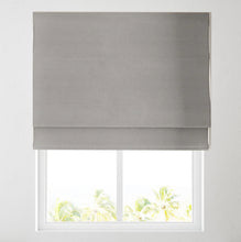 Load image into Gallery viewer, Soft Textured Ara mid grey Lined Roman Blind