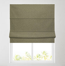 Load image into Gallery viewer, Soft Textured Ara Olive Lined Roman Blind