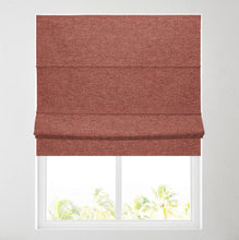 Load image into Gallery viewer, Soft Textured Ara Orange Umber Lined Roman Blind