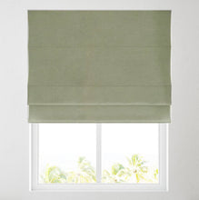 Load image into Gallery viewer, Soft Textured Ara Sage Lined Roman Blind