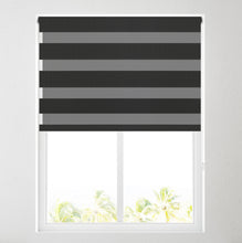 Load image into Gallery viewer, Black Day and Night Roller Blind