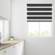 Load image into Gallery viewer, Black Day and Night Roller Blind