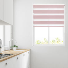 Load image into Gallery viewer, Blush Pink Day and Night Roller Blind