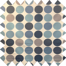 Load image into Gallery viewer, Circles Blue Thermal Blackout Roller Blind