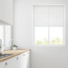 Load image into Gallery viewer, Floral Tile White Daylight Roller Blind