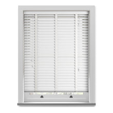 Load image into Gallery viewer, Glow White Faux-Wood Venetian Blind with Tapes