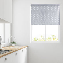 Load image into Gallery viewer, Grey Dot Daylight Roller Blind