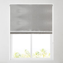 Load image into Gallery viewer, Grey Pom Pom Thermal Blackout Roller Blind