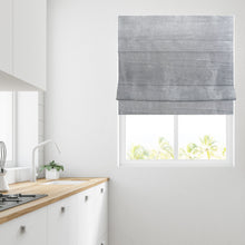 Load image into Gallery viewer, Grey Ribbed Roman Blind
