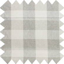 Load image into Gallery viewer, Grey Chenille Check Lined Roman Blind