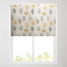 Load image into Gallery viewer, Grey & Ochre Trees Thermal Blackout Roller Blind