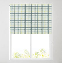Load image into Gallery viewer, Grey & Ochre Check Thermal Blackout Roller Blind