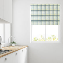 Load image into Gallery viewer, Grey & Ochre Check Thermal Blackout Roller Blind