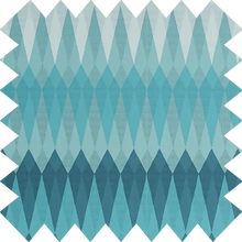 Load image into Gallery viewer, Monica Triangle Blue Thermal Blackout Roller Blind
