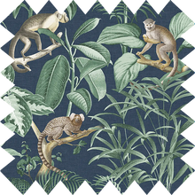 Load image into Gallery viewer, Monkey Paradise Lined Roman Blind