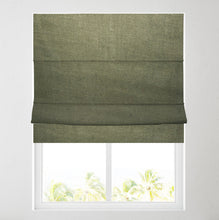 Load image into Gallery viewer, Moss Green Linen Roman Blind