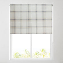 Load image into Gallery viewer, Natural Check Thermal Blackout Roller Blind
