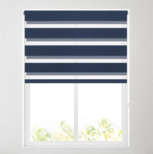 Load image into Gallery viewer, Navy Day and Night Roller Blind