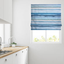 Load image into Gallery viewer, Ocean Tiedye Lined Roman Blind