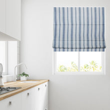 Load image into Gallery viewer, Orkney Blue Fully Lined Roman Blind