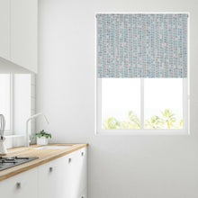 Load image into Gallery viewer, Oval Blue Abstract Thermal Blackout Roller Blind