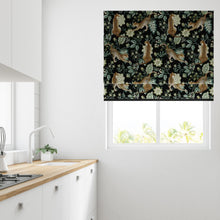Load image into Gallery viewer, Green Cheetah Lined Roman Blind