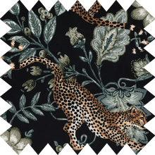 Load image into Gallery viewer, Green Cheetah Lined Roman Blind