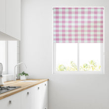 Load image into Gallery viewer, Pink Check Thermal Blackout Roller Blind