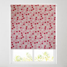 Load image into Gallery viewer, Pink Loveheart Thermal Blackout Roller Blind