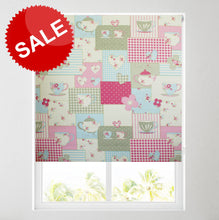 Load image into Gallery viewer, Pink Patchwork Thermal Blackout Roller Blind