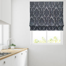 Load image into Gallery viewer, Pisa Navy Fully Lined Roman Blind