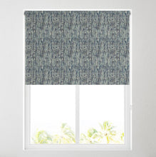 Load image into Gallery viewer, Vera Stripe Blue Thermal Blackout Roller Blind