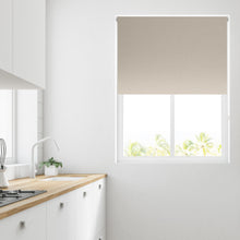 Load image into Gallery viewer, Satin champagne Thermal Blackout Roller Blind