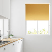 Load image into Gallery viewer, Satin Gold Thermal Blackout Roller Blind