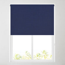 Load image into Gallery viewer, Satin Navy Thermal Blackout Roller Blind