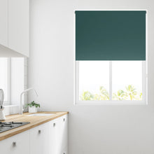 Load image into Gallery viewer, Satin Peacock Thermal Blackout Roller Blind
