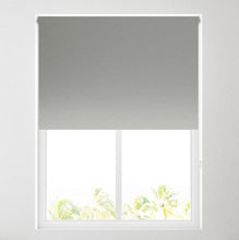 Load image into Gallery viewer, Satin Grey / Silver Thermal Blackout Roller Blind