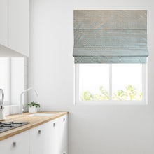 Load image into Gallery viewer, Velour Hexagon Silver Fully Lined Roman Blind