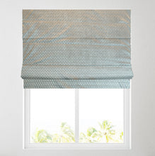 Load image into Gallery viewer, Velour Hexagon Silver Fully Lined Roman Blind