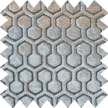 Load image into Gallery viewer, Velour Hexagon Silver Fully Lined Roman Blind