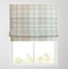 Load image into Gallery viewer, Tartan Check Natural Lined Roman Blind