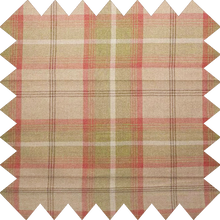 Load image into Gallery viewer, Tartan Check Rust Lined Roman Blind