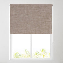 Load image into Gallery viewer, Taupe Linen Thermal Blackout Roller Blind