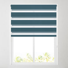 Load image into Gallery viewer, Teal Day and Night Roller Blind
