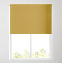 Load image into Gallery viewer, Reversible Textured Ochre/Grey Blackout Roller Blind
