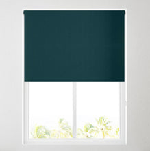 Load image into Gallery viewer, Reversible Textured Peacock/Teal Blackout Roller Blind
